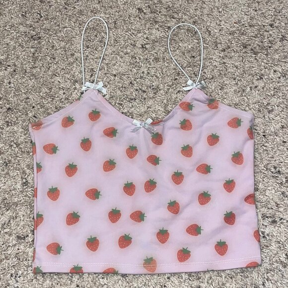 OMighty Strawberry Crop Top - Picture 1 of 6